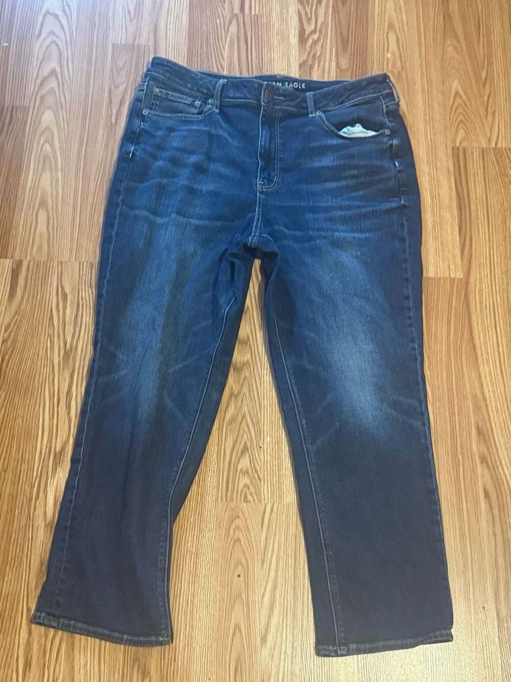 American Eagle Women's Dark Wash Stretch Jeans Size 18 Short